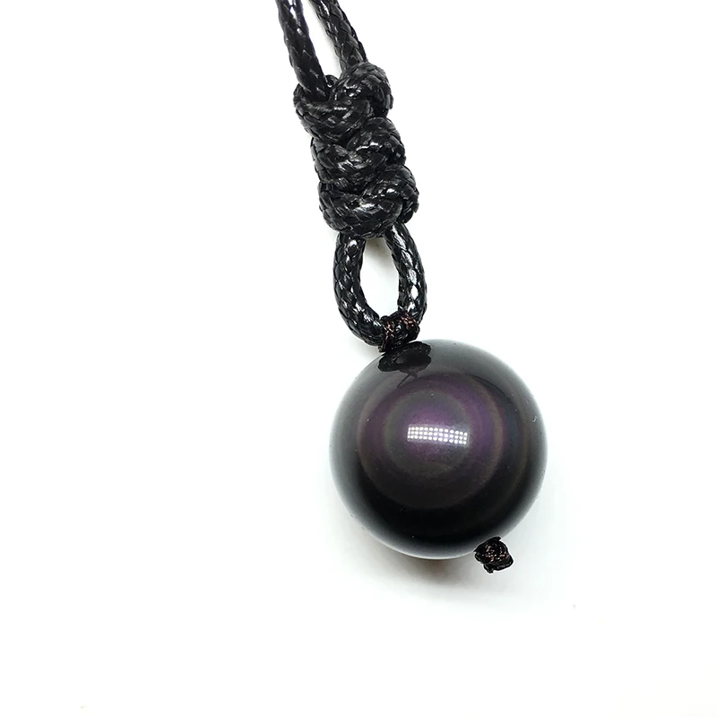 Подвеска из натурального обсидиана радужного глаза круглые подвески бусин 8 18 мм