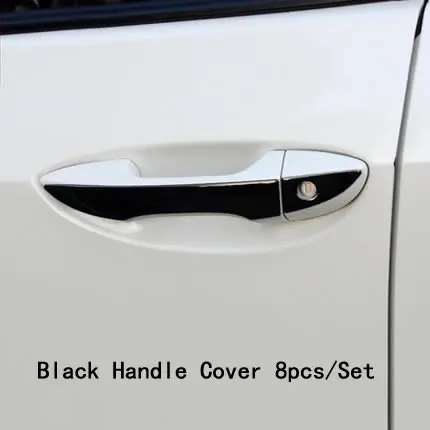 Glossy Black handle Подходит для Corolla- крышка ручки двери автомобиля обновленная дверная чаша из нержавеющей стали украшение полосы отделка Аксессуары Стайлинг - Цвет: Glossy Black handle