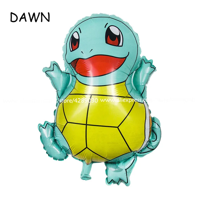 tortoise66x54 1 шт./партия мультфильм Пикачу из Pokemon Go фольги Воздушные шары Детские Надувные Игрушки гелиевые воздушные шары День рождения украшения Детские Вечерние - Цвет: tortoise66x54