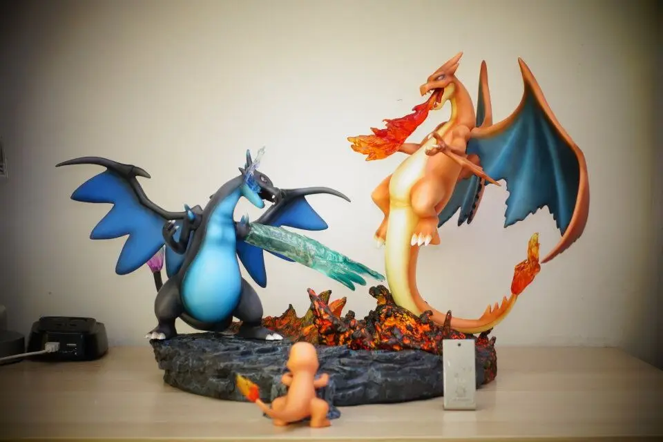 Фигурки-модели в наличии 40 см Карманный Монстр Charizard vs mega X GK статуя из смолы