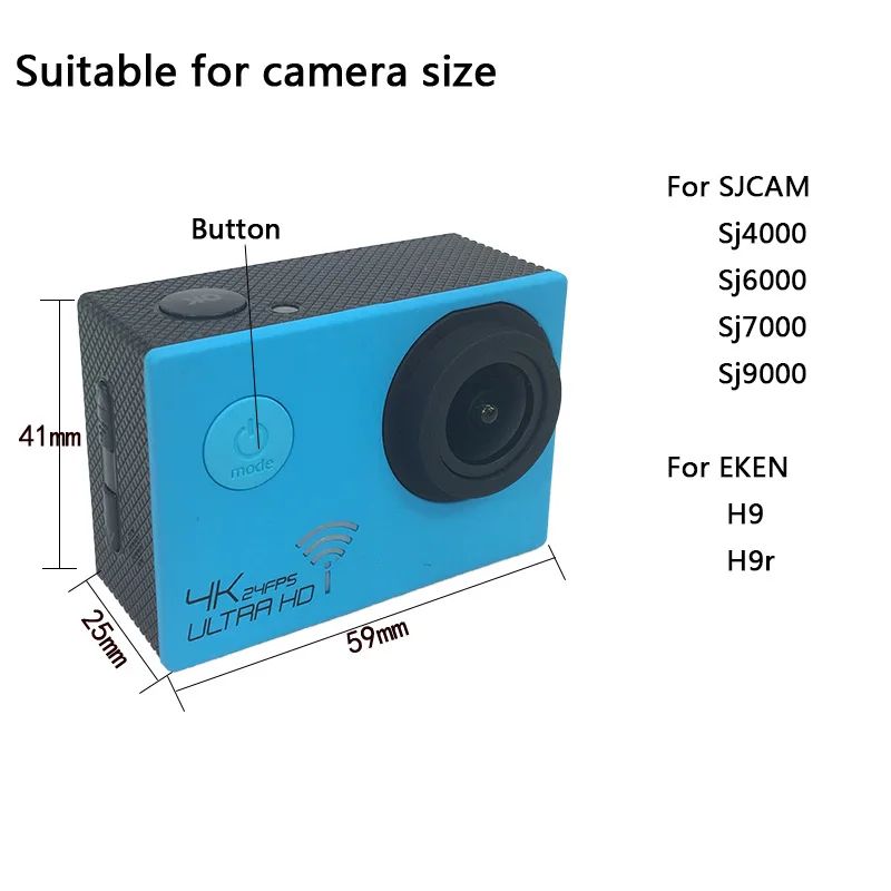 Подводный водонепроницаемый чехол для SJCAM Sj4000 sj6000 sj7000 sj9000 камера eken H9 H9r Водонепроницаемый защитный корпус крепление аксессуары
