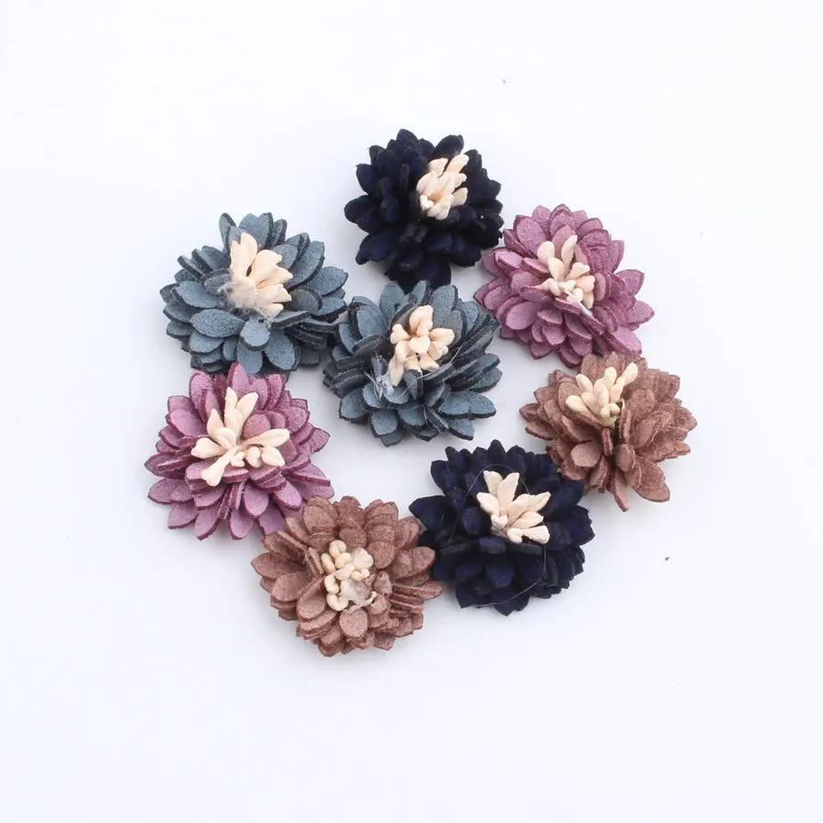 Бесплатная доставка 40 шт. 25 мм ручная работа замшевый шнур цветочные пуговицы