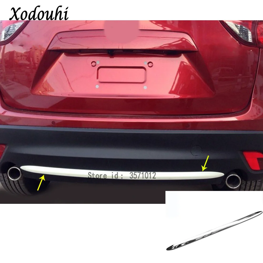 Для Mazda CX-5 CX5 2013 защита кузова бампер ABS хромированной отделкой задний хвост дно вытяжки панель Запчасти 1 шт