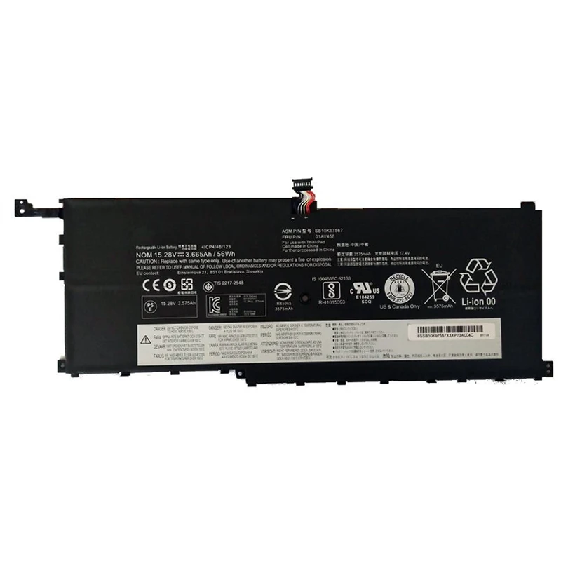 7XINbox 56Wh 15.28V Genu 01AV410 01AV441 01AV409 Laptop Battery For Lenovo ThinkPad X1C Yoga Carbon Gen 6 SB10K97566 SB10K97567 |