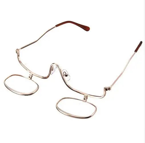 Женские регулируемые откидные 3x увеличительные двойные 2 линзы очки для макияжа
