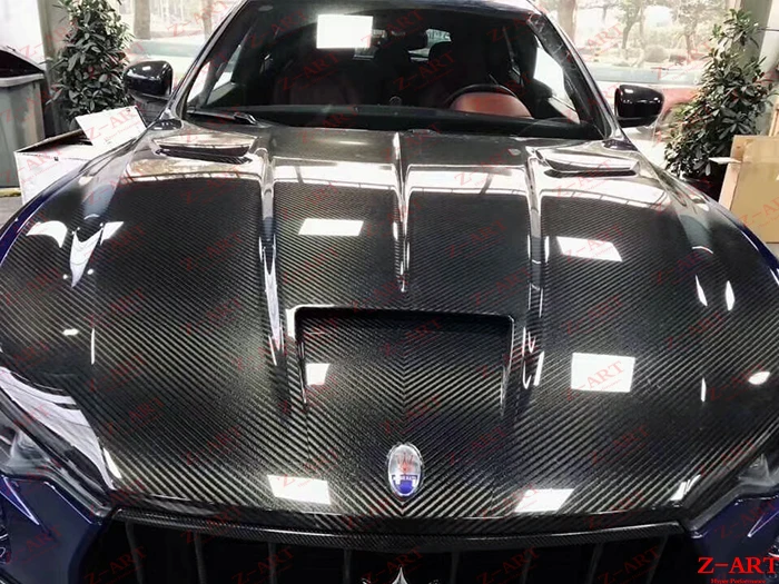 Z-ART капот двигателя из настоящего углеродного волокна для Maserati Levante- капот двигателя из углеродного волокна для Maserati Levante крышка двигателя