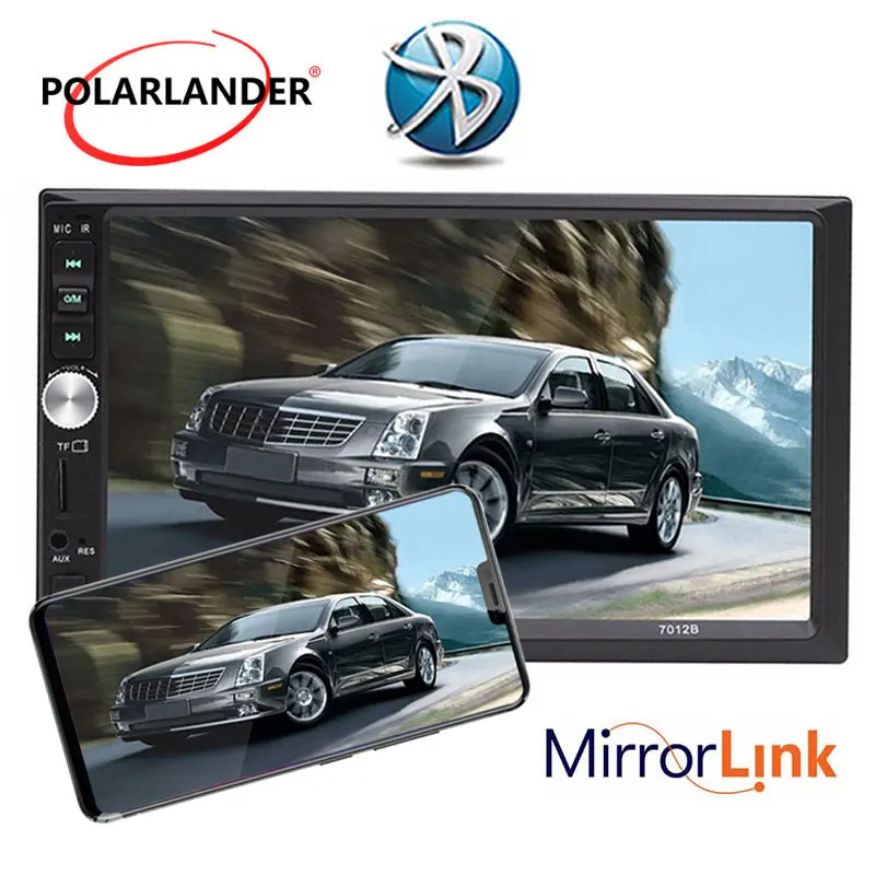 Зеркало Ссылка 7 дюймов HD Bluetooth автомобиля стерео радио FM MP5 MP4 плеер сенсорный