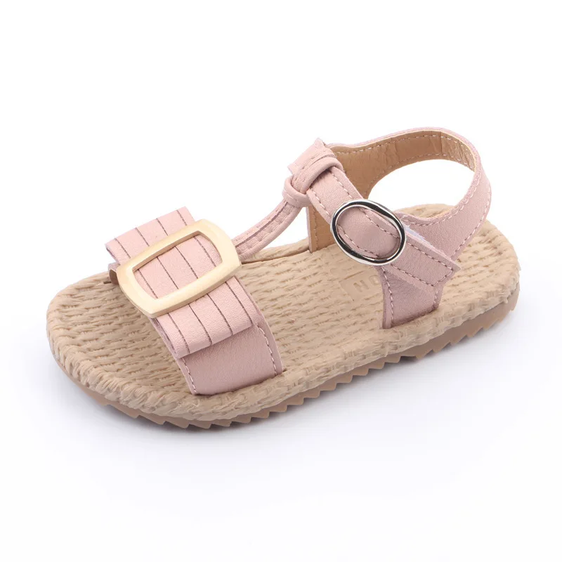 

Baby Summer Girls Shoes Fashion Infant Baby Sandals Soft Shoes Bow Microfiber Princess Sandals Slip Breathable Toddlers Shoes