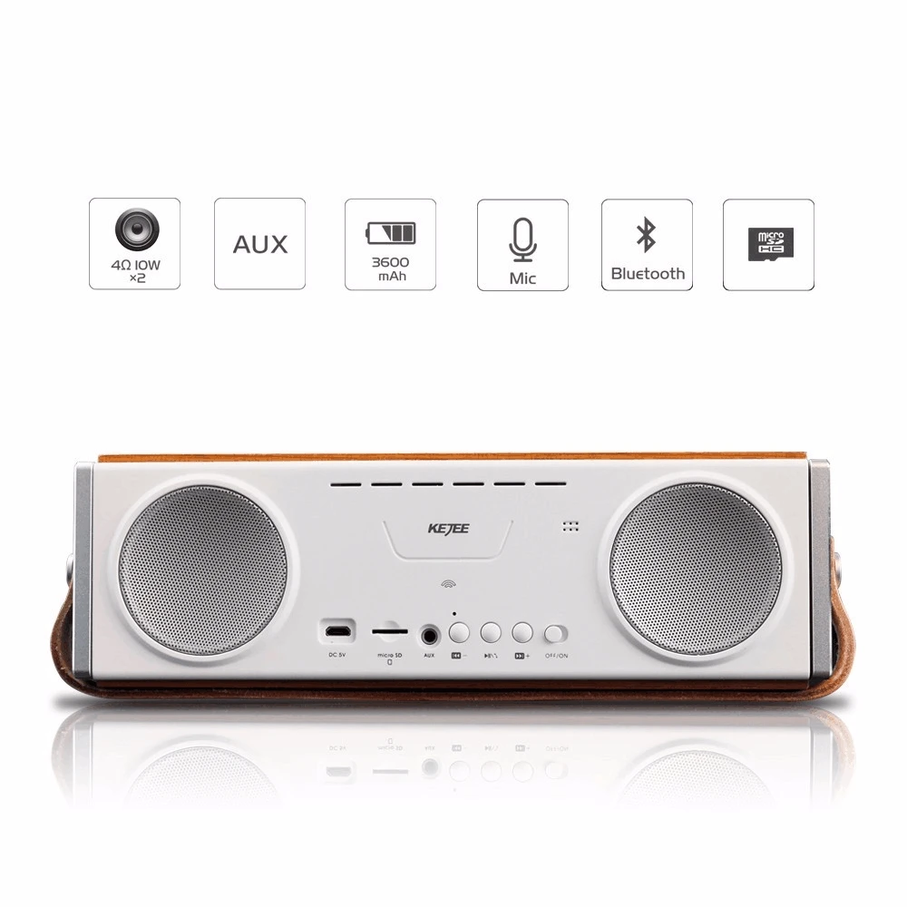 Дерево Беспроводной Bluetooth Динамик Портативный Altavoz громкоговорители стерео Бас