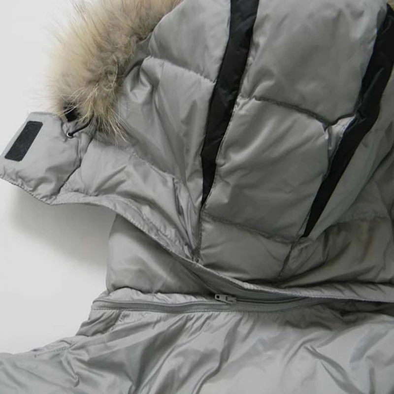 2022 Hot Sale Men Down Jacket Winter Down Coat Jacket Waterproof Casual Men Hooded Down Jackets Russian Size Real Fur Collar