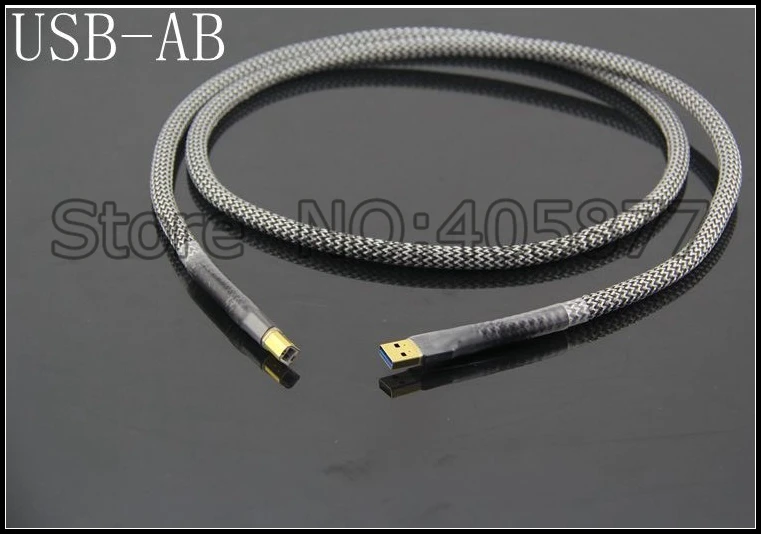 Hi End 1M A to B USB аудио кабель OFC посеребренный Hifi кабель|cable ofc|usb hifi cableaudio cable |