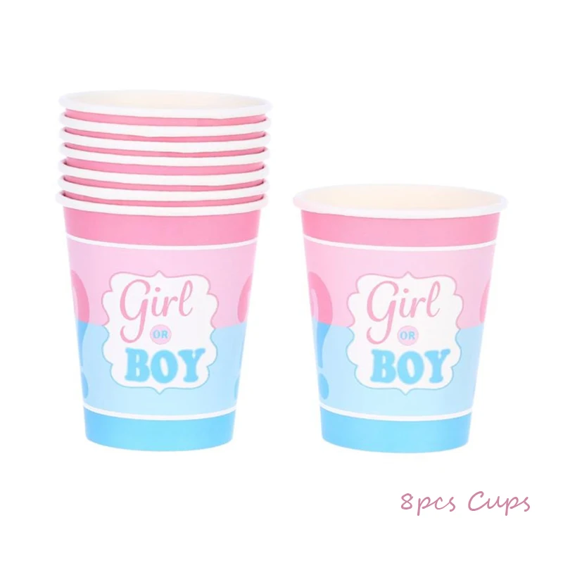 Omilut Пол раскрыть вечерние одноразовая посуда Baby Shower для мальчиков и девочек День