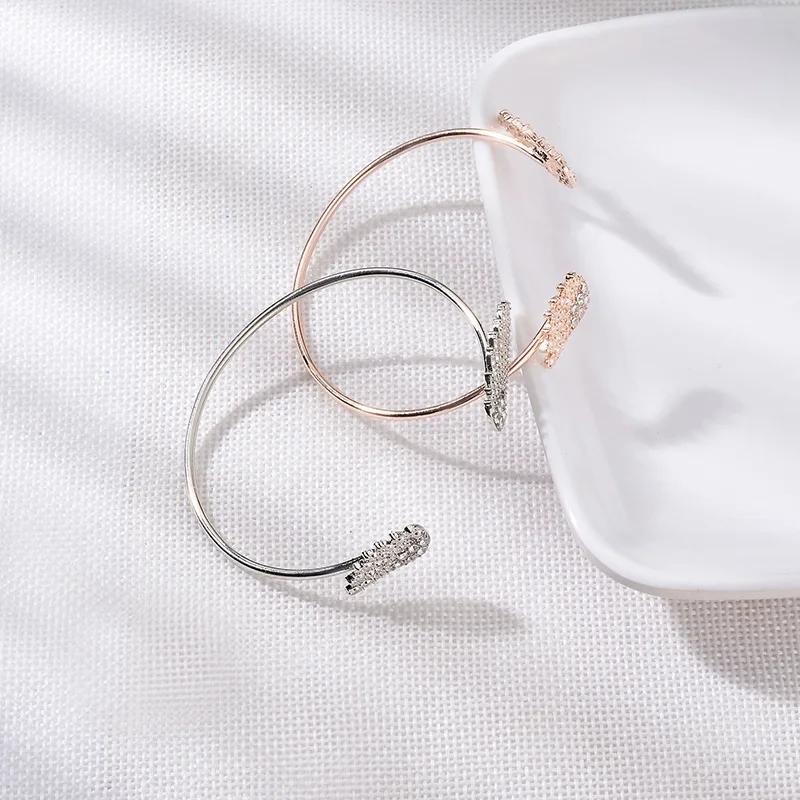 Женский браслет с крыльями ангела из сплава простой серебряный цирконом в