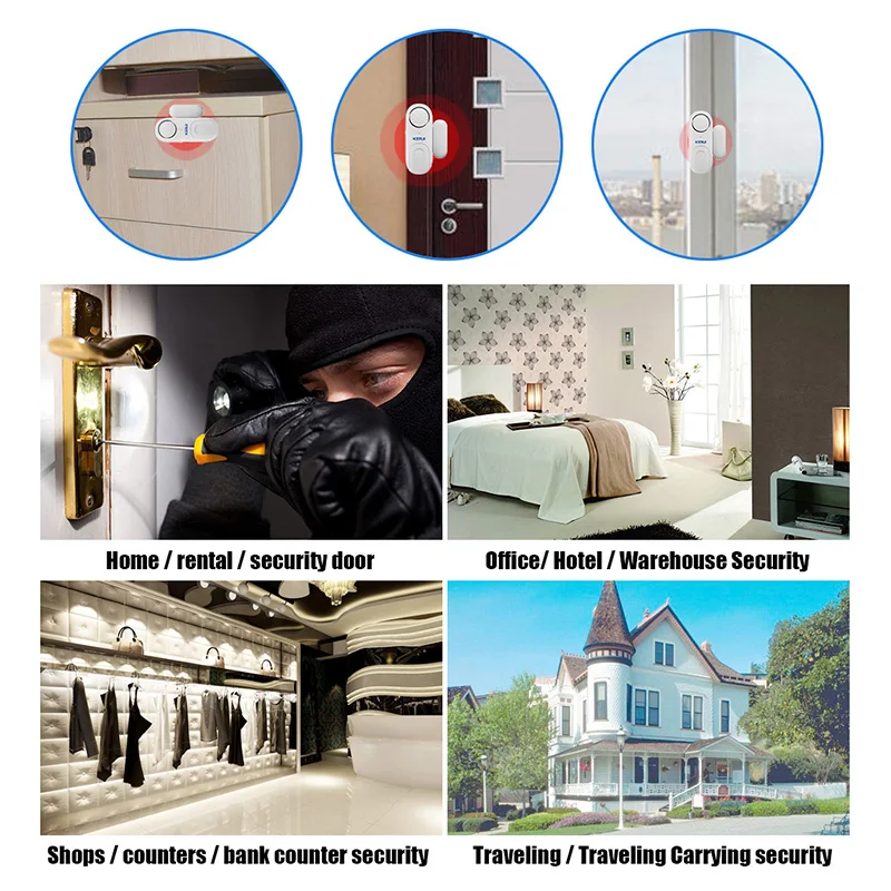 KERUI D1 Wireless Independent Door Magnetic Small Standalone Window Sensor Alarm Home Automation Security Protection | Безопасность и