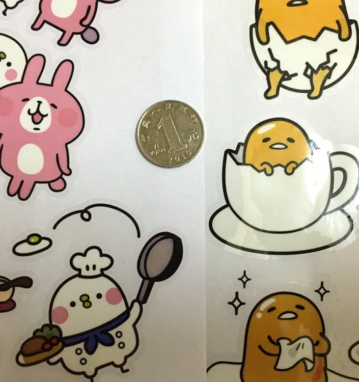 40 шт./4 компл. 6*6 см ПВХ наклейка Gudetama японский мультфильм Звезда татуировки для путешествий модель наклейка на коробке чемодан d22