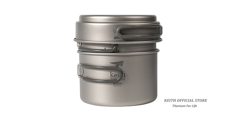 Кейт Титан pots Сковородки Чаши со складной ручкой Кук Кемпинг Пеший Туризм Пикник Кухонная посуда Посуда титановая посуда для туризма походная посуда туризм и походы