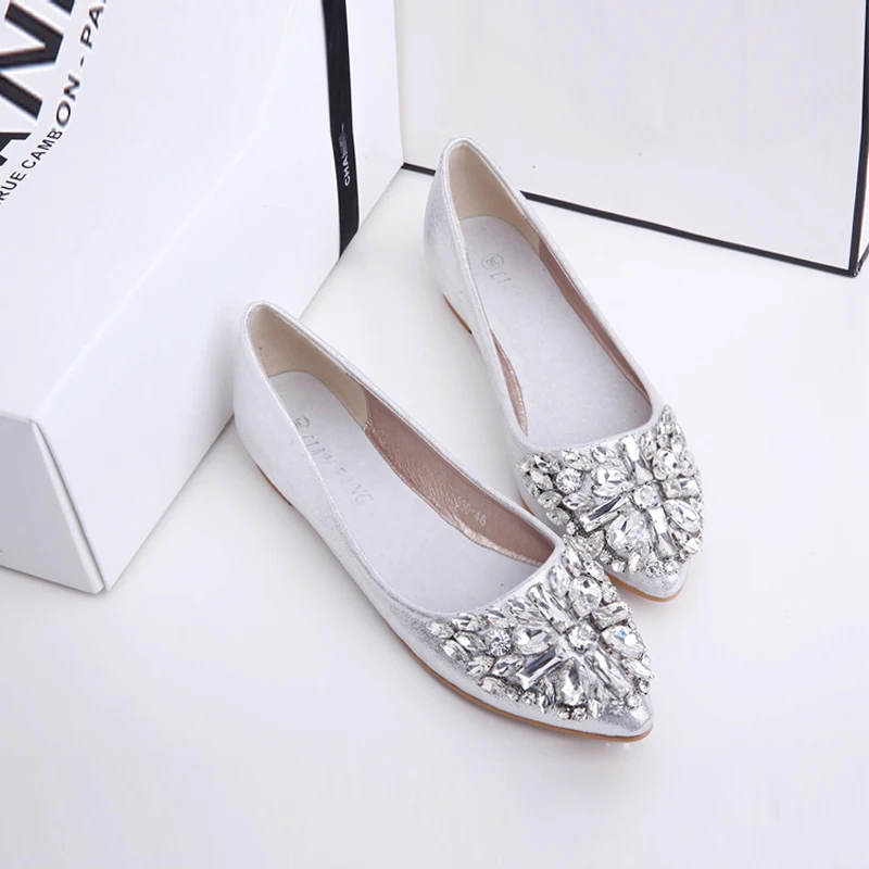 Bling Rhinestone Flats Women Shoes Woman Leisure Spring Butterfly Ballerina Ladies Female Soft Shiny Crystal Casual | Обувь