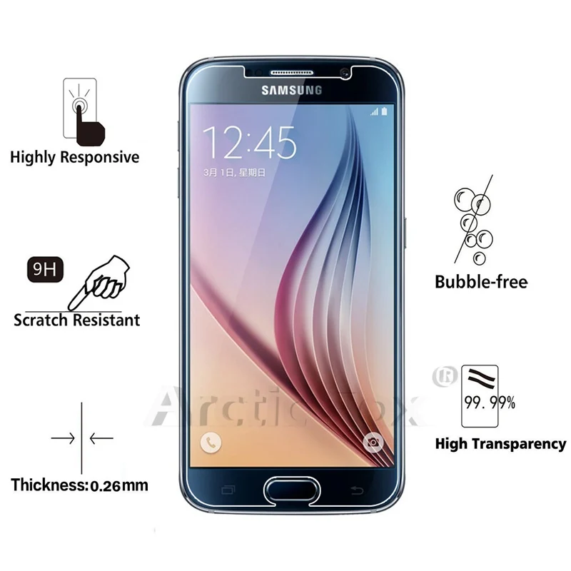 10 шт./лот Премиум закаленное Стекло для samsung Galaxy S6 G9200 Экран протектор Закаленное