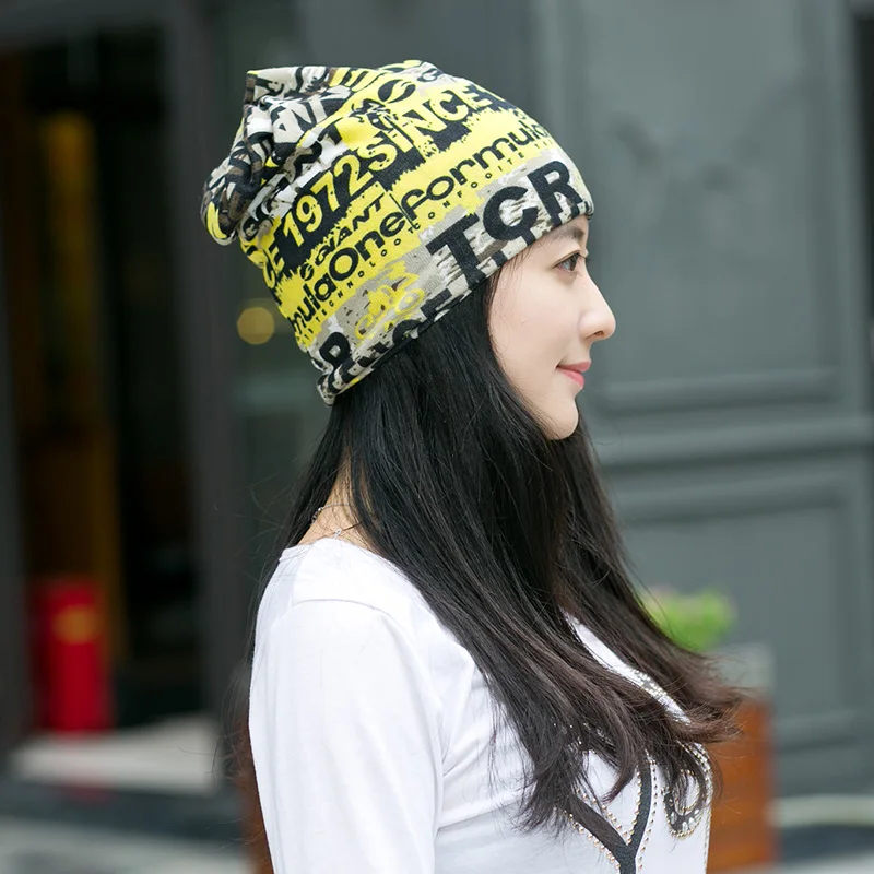 Женская вязаная шапка шарф на осень и зиму Повседневная шапочка женские шапки