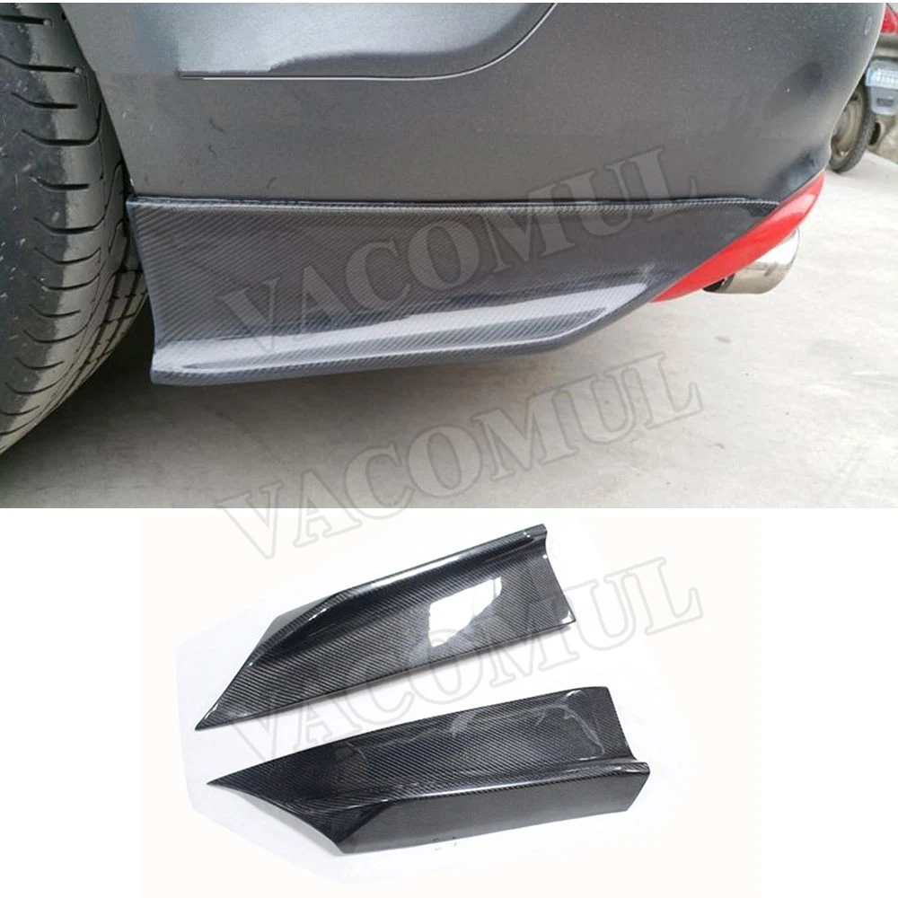 

Car 2Pcs / Set Carbon Fiber Rear Bumper Lip Splitters Spoiler for Audi A7 S7 RS7 2013-2016 Car Styling FRP