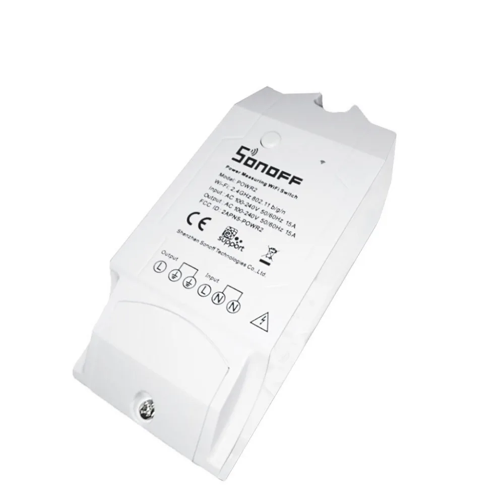 Высокое качество Sonoff Pow R2 15A Wifi умный домашний выключатель с контролем энергии