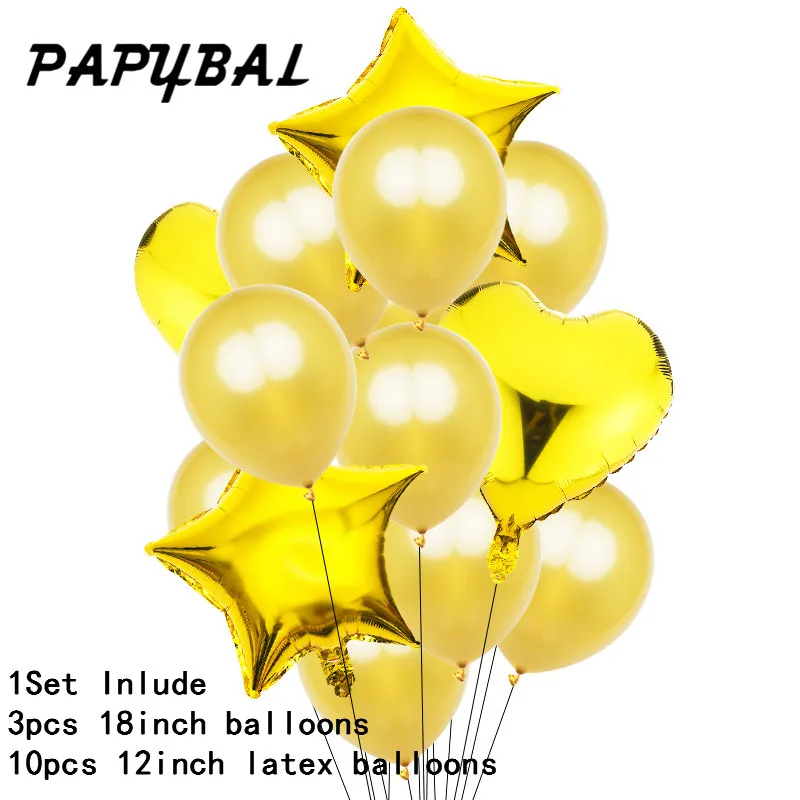 As Picture PAPYBAL/воздушные шары на 1-й день рождения, синие, розовые фольгированные шары для маленьких мальчиков и девочек, украшение на первый день рождения, на один год, на день рождения, детский праздничный Декор - Цвет: As Picture