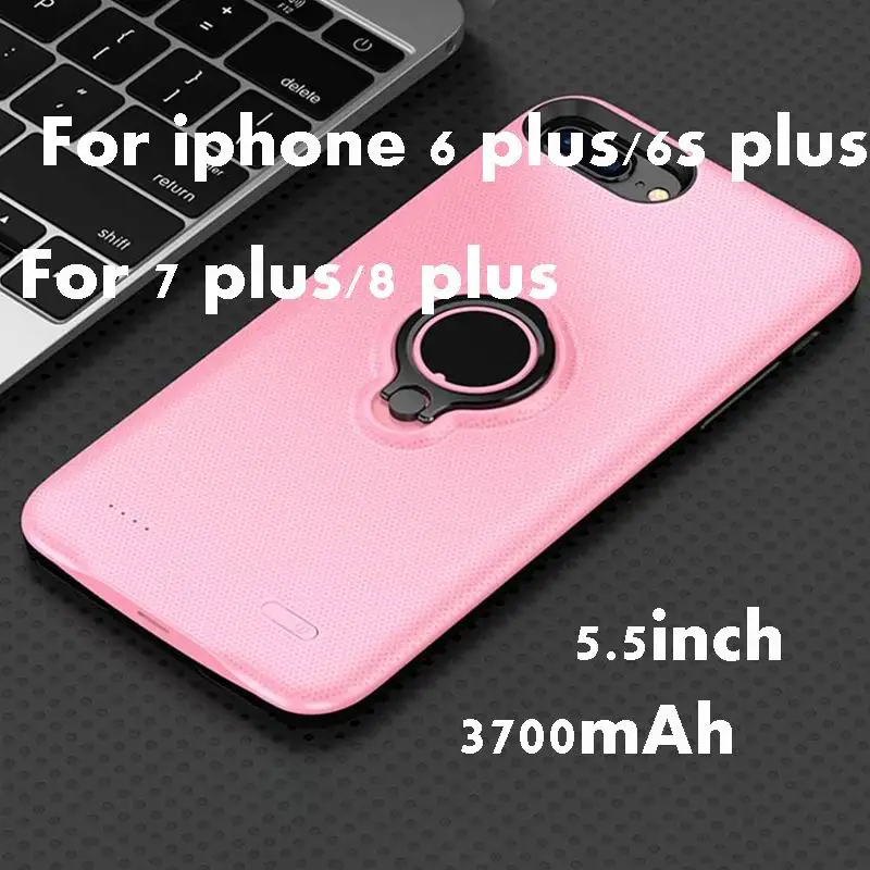 6 6s 7 8 Plus Pink 2500/3700/5000/7200 мА/ч, Батарея Зарядное устройство чехол для iPhone 6 6S 7 8 плюс Батарея чехол ультра тонкий внешний Мощность Bank зарядное устройство чехол - Цвет: 6 6s 7 8 Plus Pink