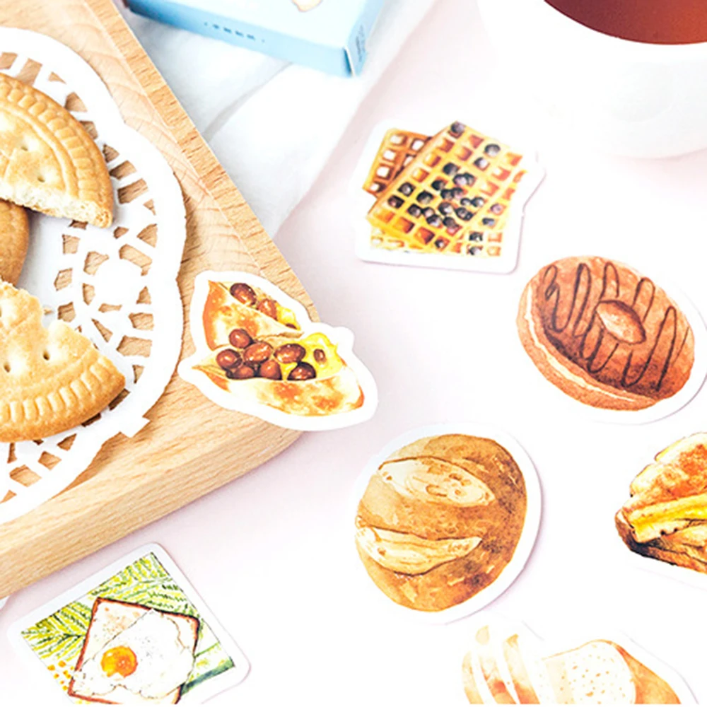 Kawaii/Набор декоративных наклеек для завтрака с надписью «Remember to eat», клеящиеся наклейки для еды, хлеба, сделай сам, украшение для альбома, дневник, наклейки для школьников