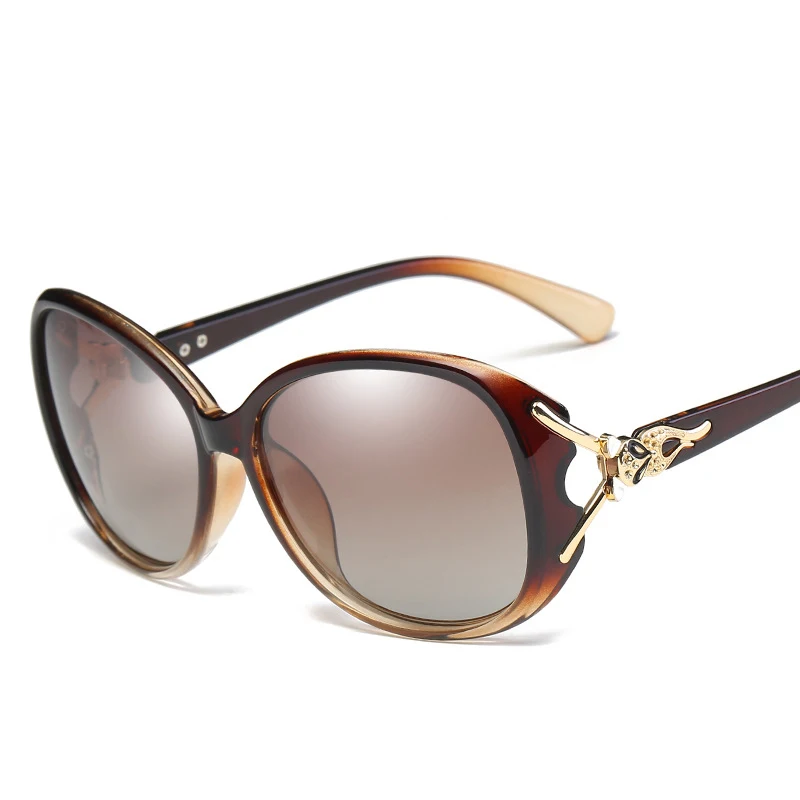 Automobiles Driver Goggles Lady New Polarizing Sunglasses Fashionable Sun glasses Large Frame Leopard Head Driving Glasses UV400 |