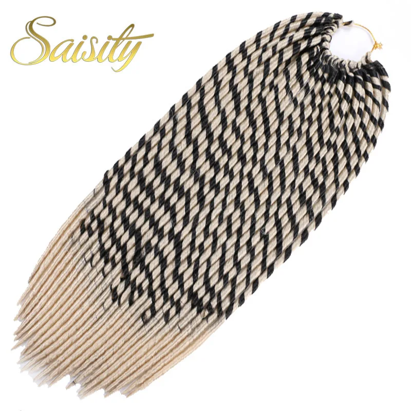 Saisity искусственные локоны в стиле Crochet волос Синтетический волос дреды Джамбо, коса, заплетённые волосы 1" 18" 24 корня/пакет HAVANA mambo