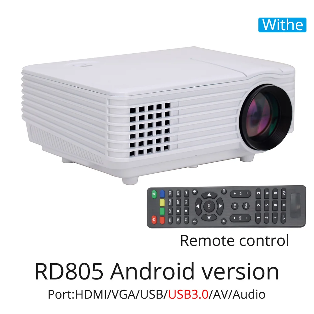 Rigal проектор RD805 RD805AW 800 люмен Android 4 wifi светодиодный мини 3D Видео Домашний