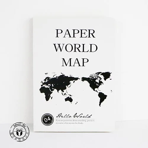 New Sketchbook Diary Drawing Painting 80 Sheets Creative Trends Map Series Hand Notebook Office school supplies Gift - Цвет: Черный
