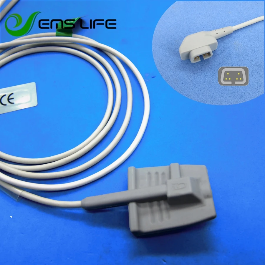 

short cable adult soft silicone spo2 sensor for CSI patient monitor