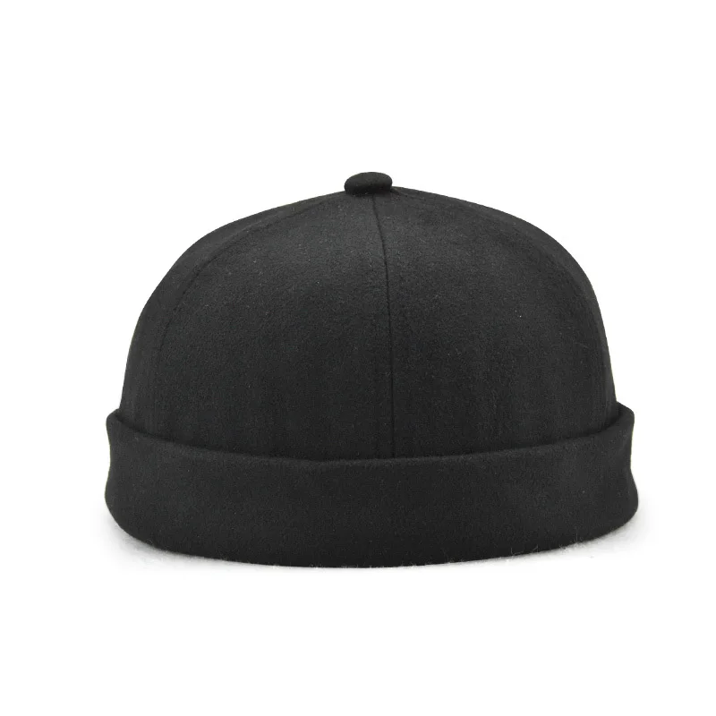 Black JAMONT, новинка, круглая Кепка в китайском стиле, унисекс, Снэпбэк, пара кепок с отворотами, одноцветные, модные мужские шапки, шапка Мики - Цвет: Black
