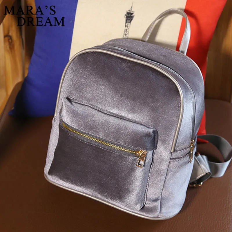 Женские бархатные рюкзаки Mara's Dream Mochila Женский мини маленький черный рюкзак