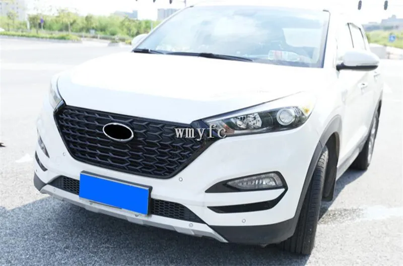 Для hyundai Tucson- FUSION гоночная решетка гриль Передняя Маска Крышка грили подходит для FUSION MONDEO черный серебристый автомобильный Стайлинг
