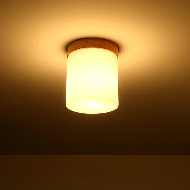 Квадратный круглый светодиодный Простой сенсорный деревянный стеклянный