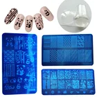 Набор для дизайна ногтей штамп лак для ногтей милые панды собака стальные штамповочные пластины для ногтей + большой прозрачный желе для дизайна ногтей штамп СКРЕБОК НАБОР