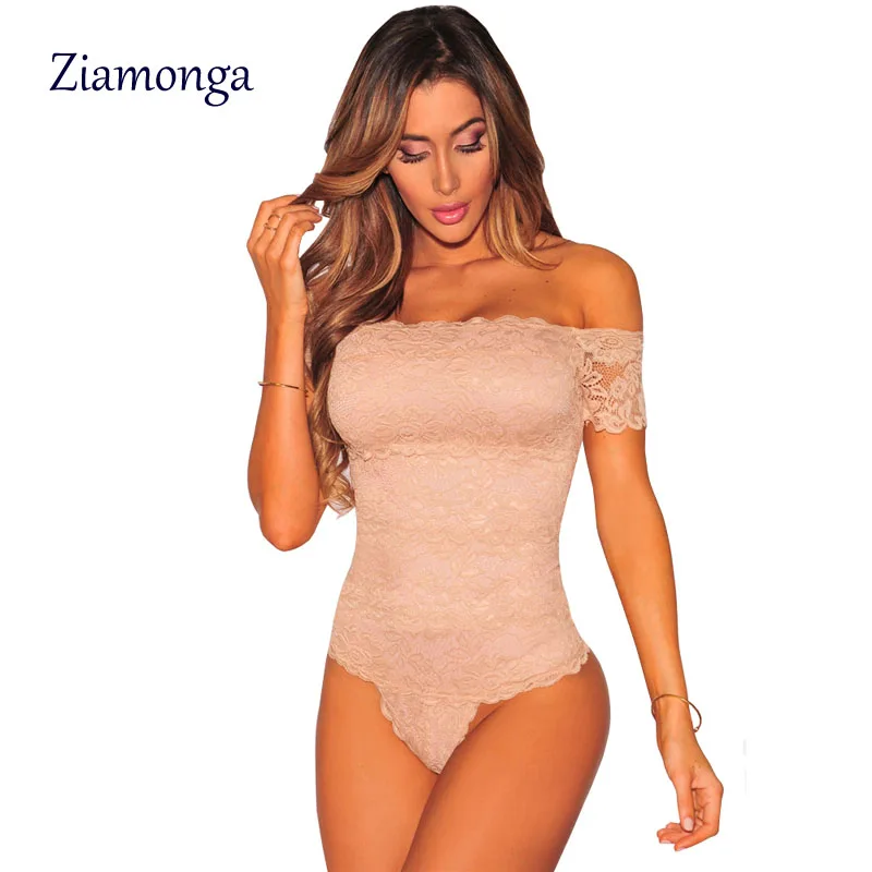 Женский боди с коротким рукавом черный кружевной топ открытыми плечами