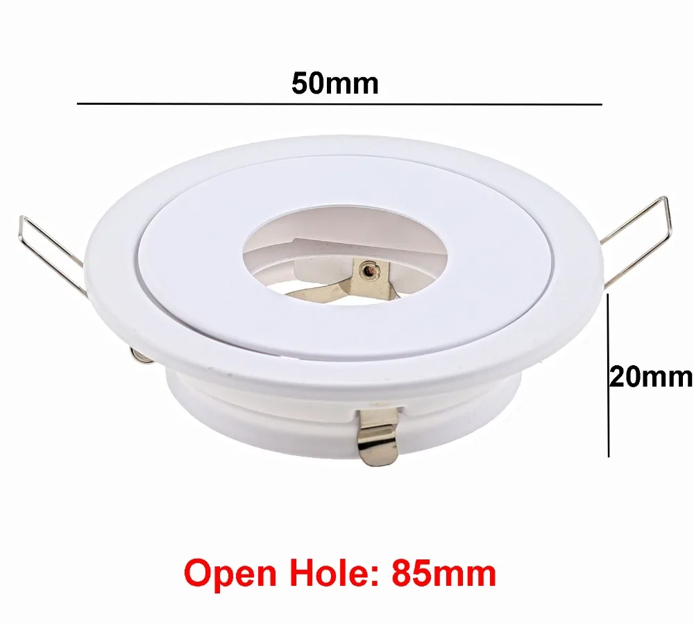 Factory Price White Recessed Spotlight Mounting Frame MR16 GU10 Socket Adjustable Ceiling Fitting Hole Lamp Lighting Fixture