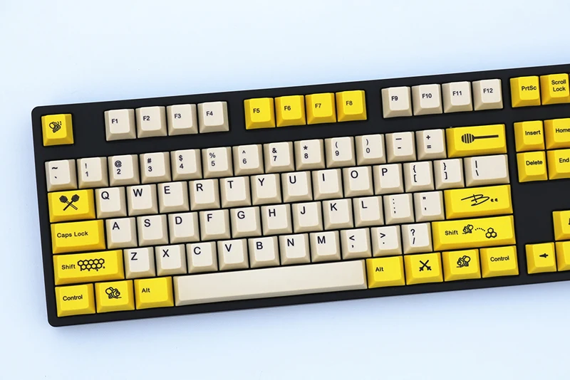 108K Bee тема PBT сублимационная клавиша английский Японский Корейский подсветка механическая клавиатура выделенная Cherry filco Ducky keycaps