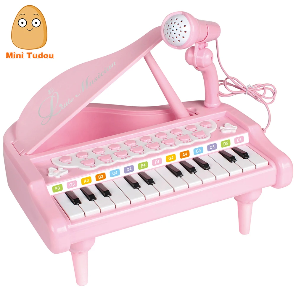 Клавиатура музыкальные инструменты игрушка пианино с микрофоном электронные