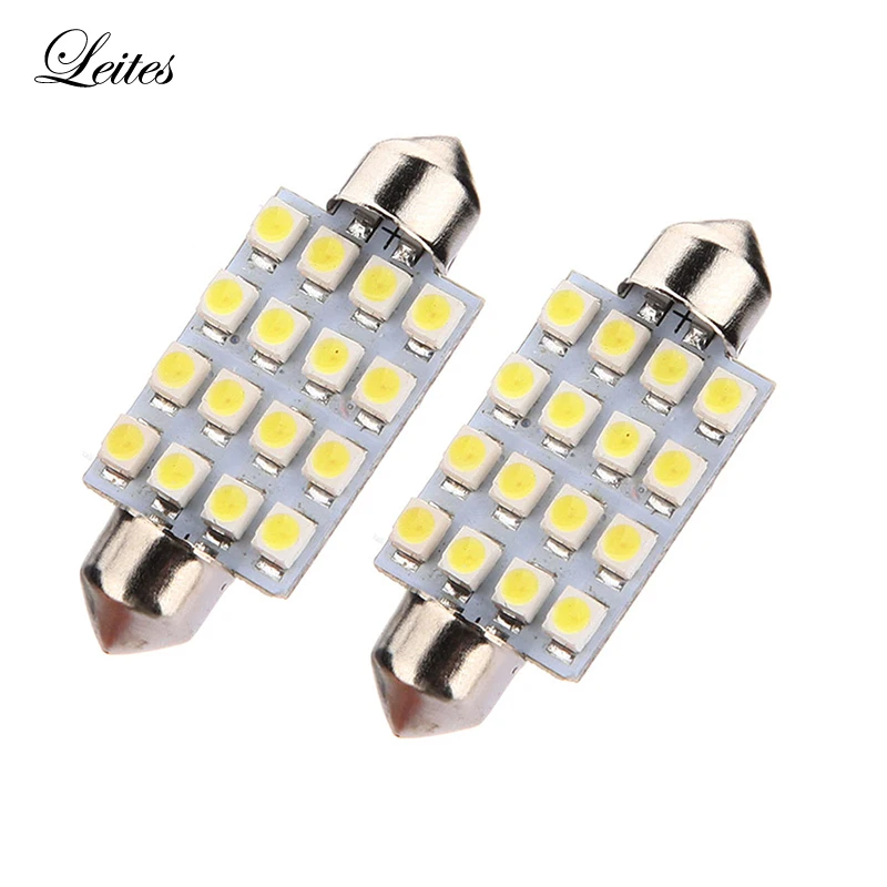 Лейтес 300 шт. 31 мм 36 мм/39 мм/41 3528 1210 SMD 16 светодиодный Авто купольная гирлянда для
