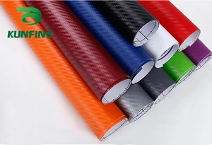 KUNFINE 3D углеродное волокно виниловая Автомобильная оболочка автомобильные наклейки и наклейки мотоцикл автомобиль Стайлинг Аксессуары водонепроницаемые