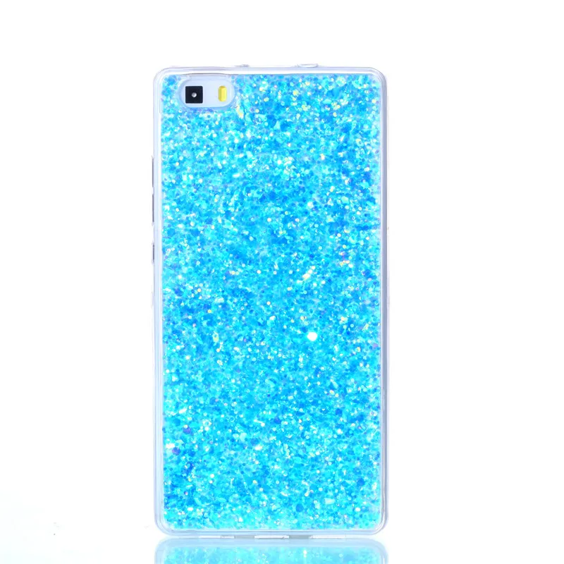 Цветной блестящий чехол для Huawei P8 Lite ALE L21 Мягкий Силиконовый ТПУ чехол-накладка
