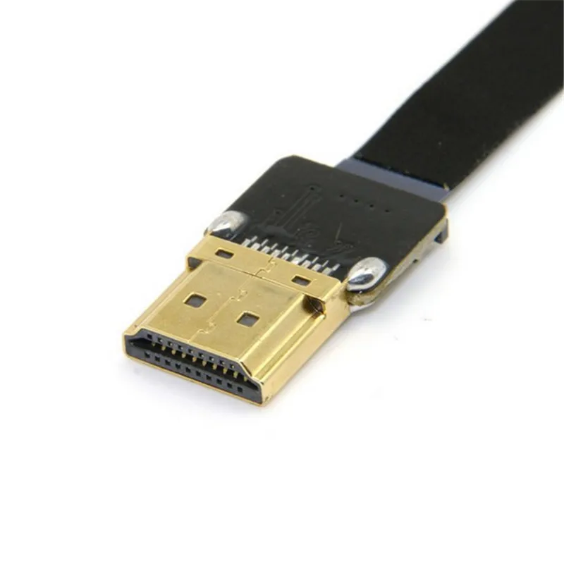 Плоский кабель 0 1 м 90 градусов вверх под углом FPV Micro HDMI совместимый штекер к FPC для