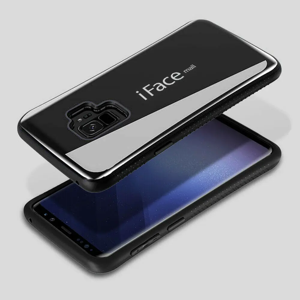Black Гибридный противоударный чехол iFace Mall для samsung Galaxy S10 S9 S8 Plus S10e S7 Edge Note 9 8 чехол для телефона s - Цвет: Black