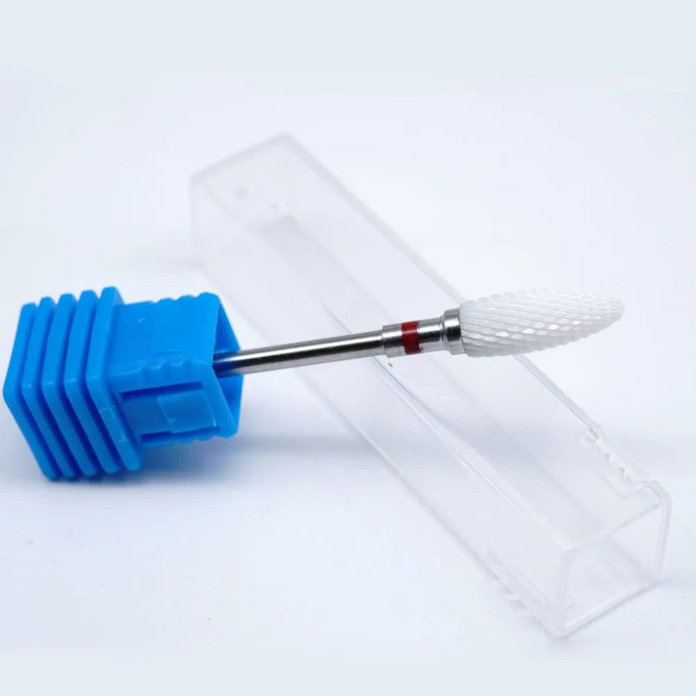 Тонкая белая пуля керамические сверла для ногтей Маникюр Педикюр Электрический