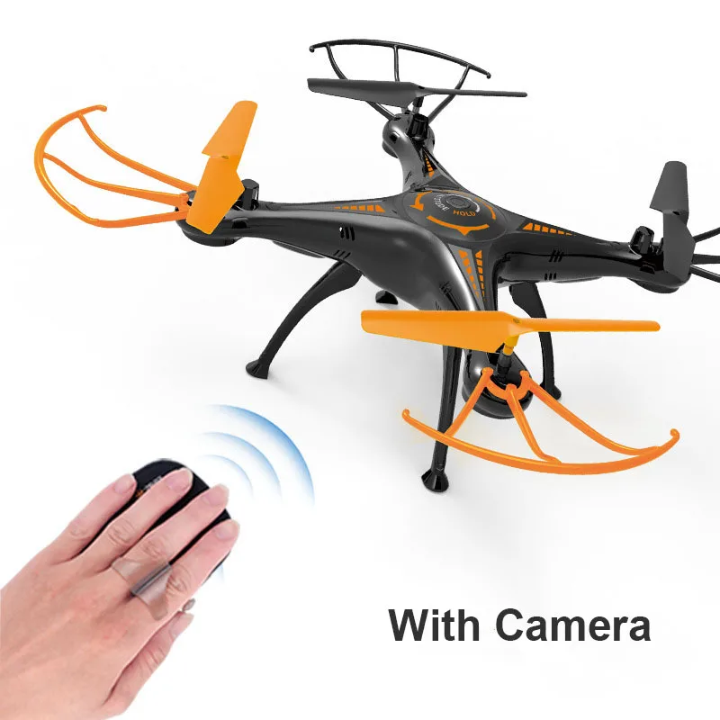 New Drone Glove Control Gesture Sensing Foldable RC Helicopter Aircraft With Camera WIFI RC Drone Aerial Quadcopter Toys For Kid - Цвет: With Camera Orange