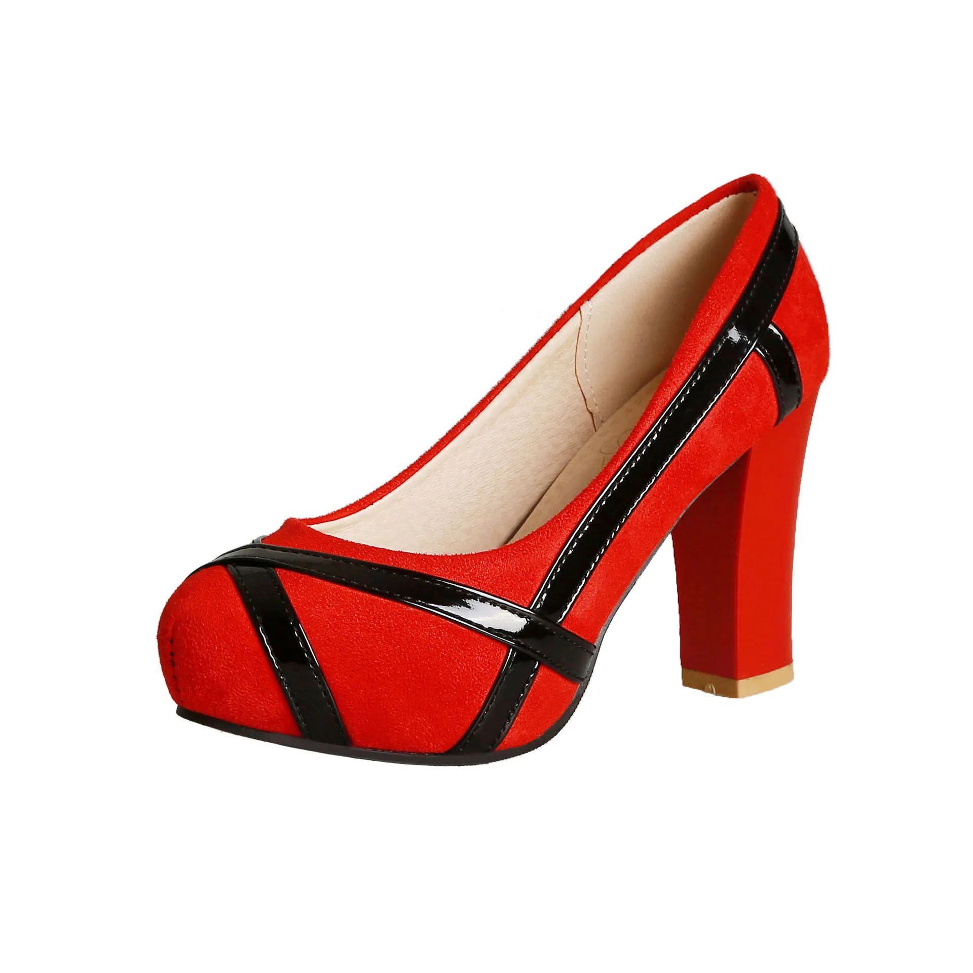Black Pumps 5 CM Ariari/большие размеры; женские пикантные туфли-лодочки на высоком каблуке; Свадебная обувь для вечеринок; модная Офисная Женская обувь на платформе с квадратным каблуком - Цвет: Black Pumps 5 CM